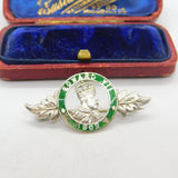 Charles Horner Edwardian Sterling Silver King Edward VII Coronation Brooch 1901
