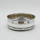 George III Sterling Silver & Turned Wooden Bottle Coaster Antique 1789 London