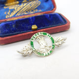 Charles Horner Edwardian Sterling Silver King Edward VII Coronation Brooch 1901