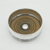 George III Sterling Silver & Turned Wooden Bottle Coaster Antique 1789 London