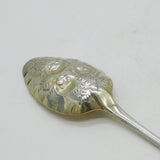 George III Sterling Silver Berry Pattern Dessert Serving Spoon Antique 1785 London