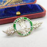 Charles Horner Edwardian Sterling Silver King Edward VII Coronation Brooch 1901