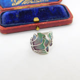 Scottish Sterling Silver Colourful Enamel Floral Ring Norah Creswick Edinburgh