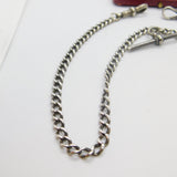 Victorian Sterling Silver Double Albert Watch Chain 1896 Birmingham Antique 20" Length