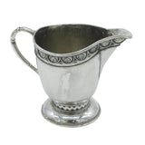 Arts & Crafts Planished Sterling Silver Floral Cream Jug Antique 1931 Chester