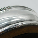 George III Sterling Silver & Turned Wooden Bottle Coaster Antique 1789 London
