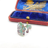 Scottish Sterling Silver Colourful Enamel Floral Ring Norah Creswick Edinburgh