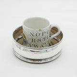 George III Sterling Silver & Turned Wooden Bottle Coaster Antique 1789 London