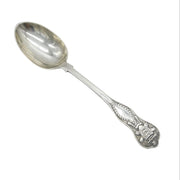 Channel Islands Sterling Silver Jersey Militia Crested Serving Spoon Antique