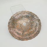 19th Century Persian Sterling Silver Inlaid Copper Decorative Charger Antique