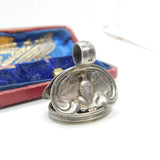 Swedish Georgian Sterling Silver Eagle Form Initial Seal Fob Antique c1820