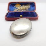 Victorian Sterling Silver Mourning Buckle Form Sweetheart Locket Antique c1860