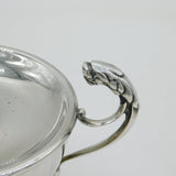 Large Sterling Silver Table Griffin Cigar Lighter Antique 1936 Birmingham - 430g