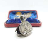Swedish Georgian Sterling Silver Eagle Form Initial Seal Fob Antique c1820