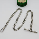 Victorian Sterling Silver Single Albert Watch Chain Antique 1889 London