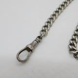 Victorian Sterling Silver Single Albert Watch Chain Antique 1889 London