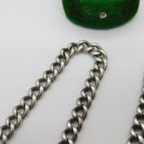 Victorian Sterling Silver Single Albert Watch Chain Antique 1889 London