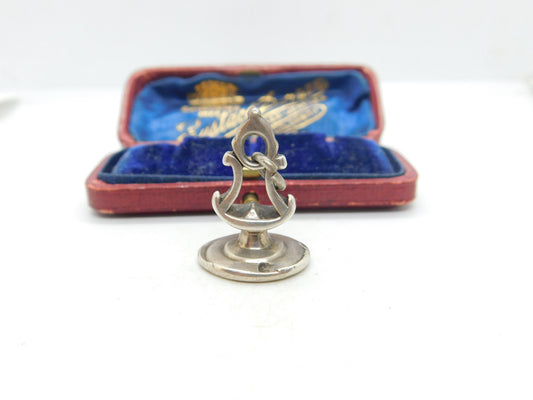 Georgian Sterling Silver Roman Senator Crest Fob Wax Seal Antique c1780