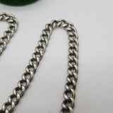 Victorian Sterling Silver Single Albert Watch Chain Antique 1889 London