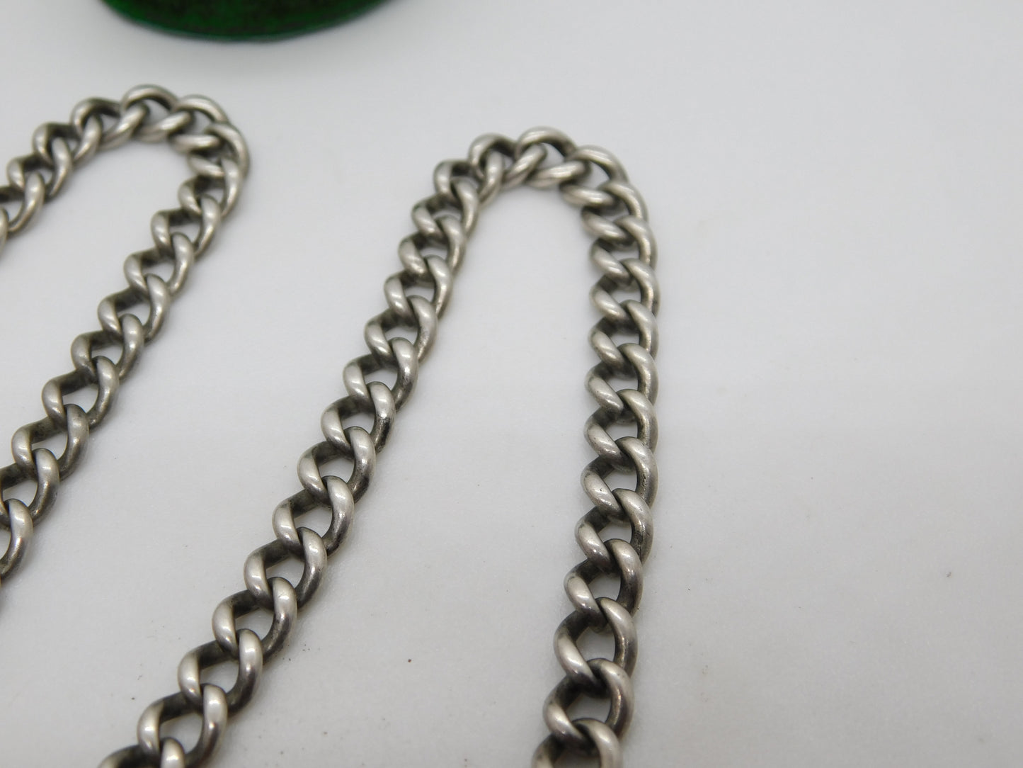 Victorian Sterling Silver Single Albert Watch Chain Antique 1889 London