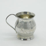 George III Sterling Silver Lined Pattern Christening Mug Antique 1793 London
