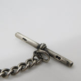 Victorian Sterling Silver Single Albert Watch Chain Antique 1889 London
