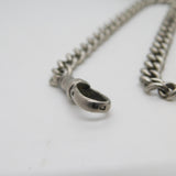 Victorian Sterling Silver Single Albert Watch Chain Antique 1889 London