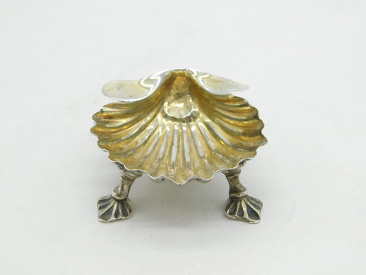 George III Sterling Silver Shell Form Salt Cellar Antique 1797 London