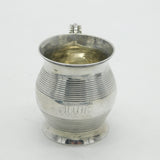 George III Sterling Silver Lined Pattern Christening Mug Antique 1793 London