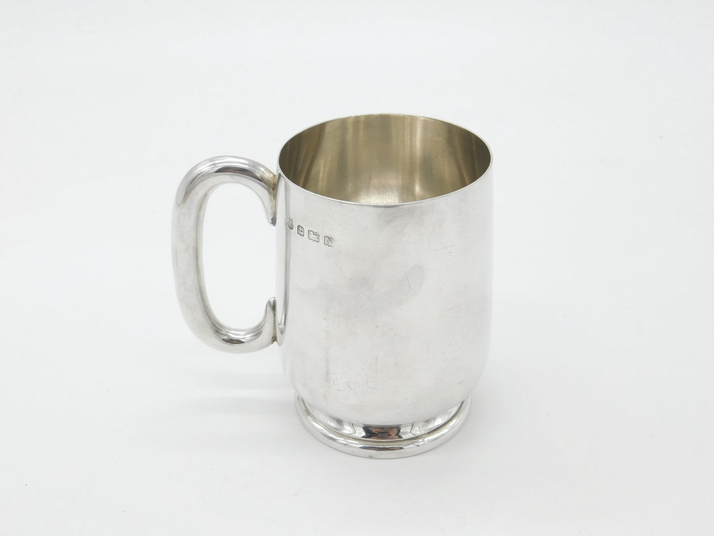 Sterling Silver Half Pint Christening Mug Antique 1937 Birmingham Antique