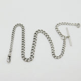 Victorian Sterling Silver Graduating Albert Watch Chain c1890 Antique