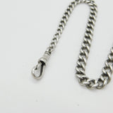 Victorian Sterling Silver Graduating Albert Watch Chain c1890 Antique