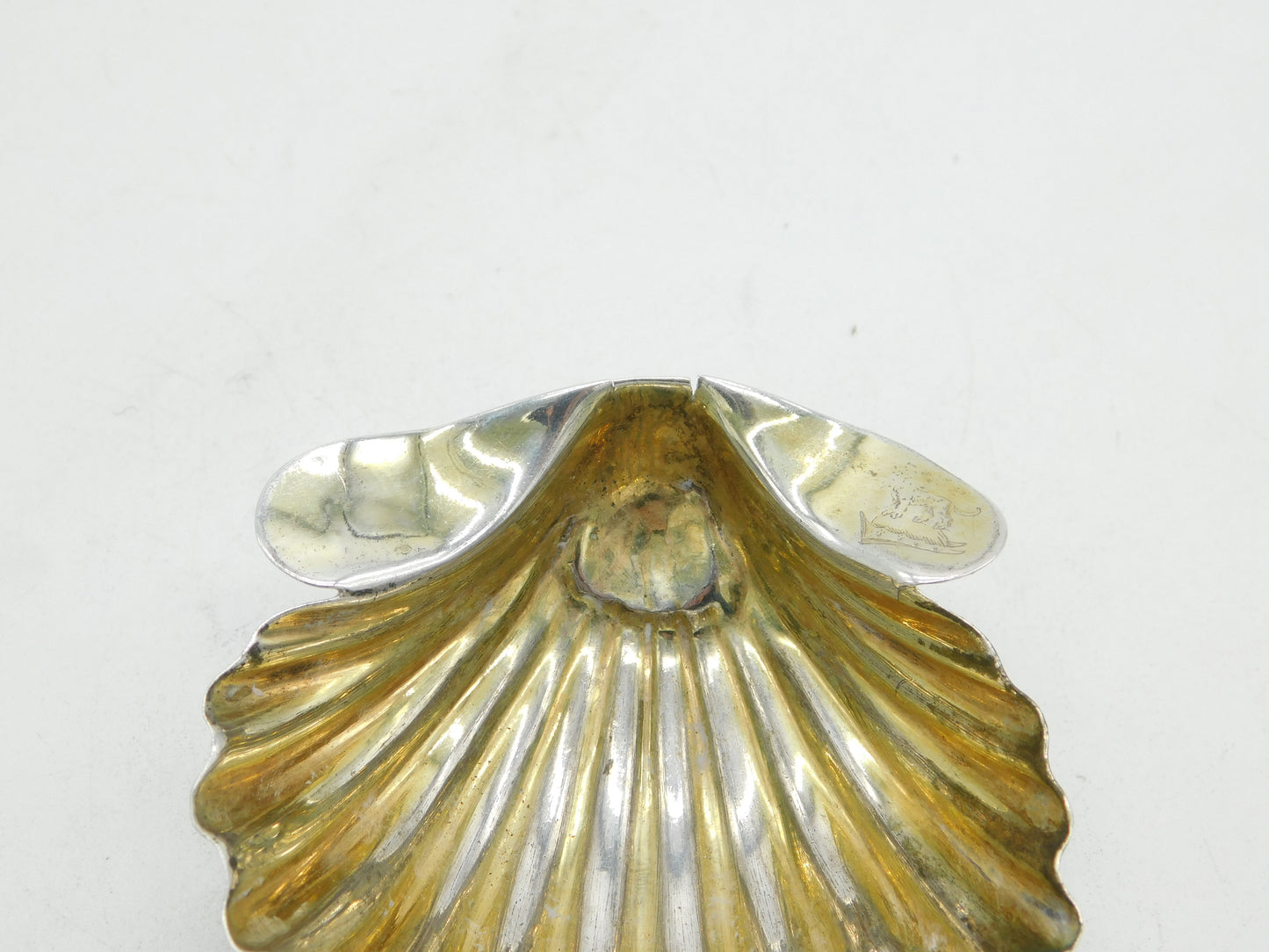 George III Sterling Silver Shell Form Salt Cellar Antique 1797 London