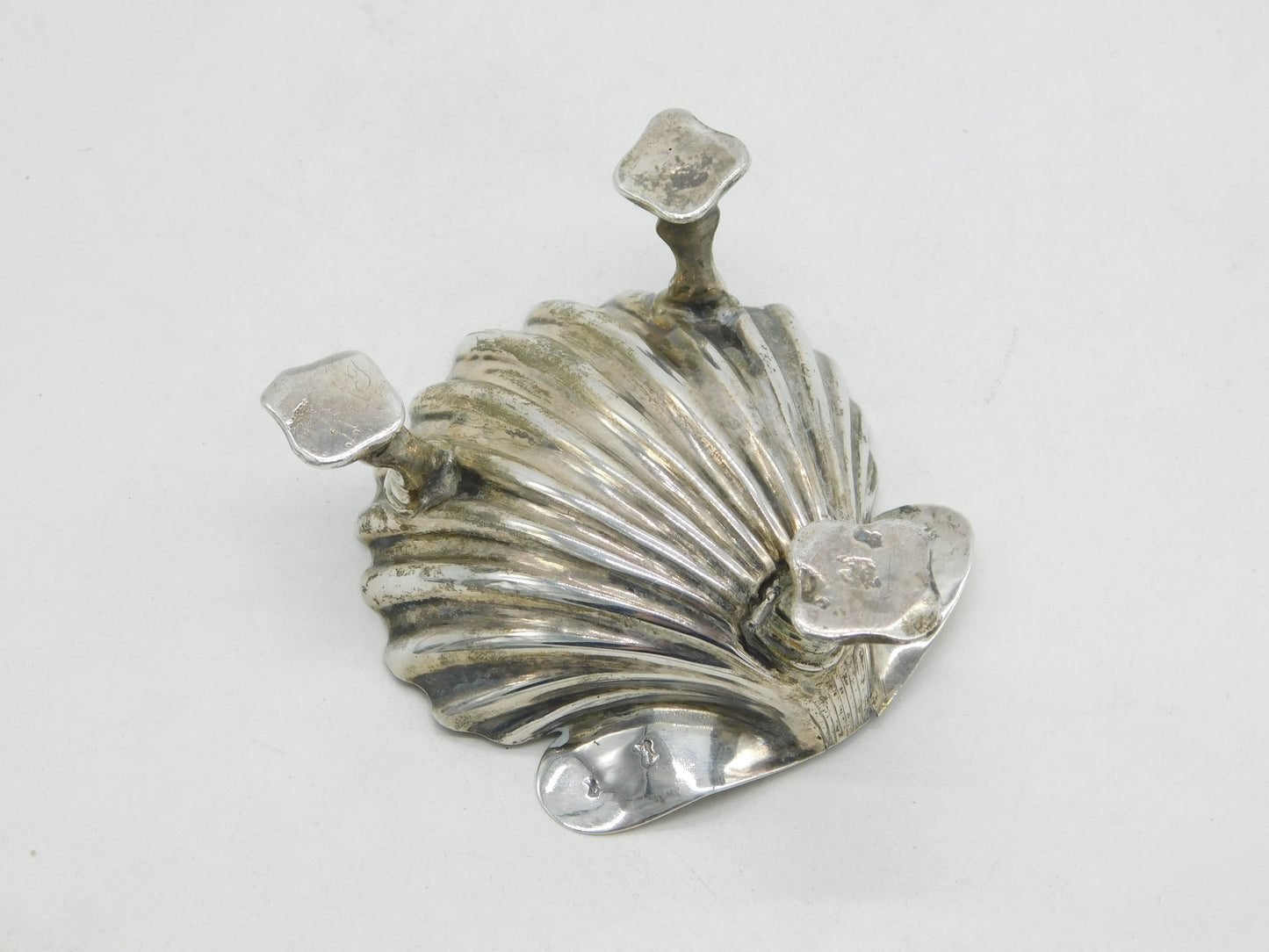 George III Sterling Silver Shell Form Salt Cellar Antique 1797 London