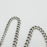 Victorian Sterling Silver Graduating Albert Watch Chain c1890 Antique