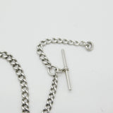 Victorian Sterling Silver Graduating Albert Watch Chain c1890 Antique