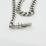 Victorian Sterling Silver Graduating Albert Watch Chain c1890 Antique