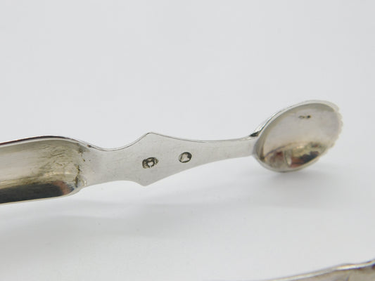 Scottish Sterling Silver Georgian Scallop Shell Sugar Tongs A. Zeigler c1800