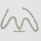 Victorian Sterling Silver Graduating Double Albert Watch Chain 1898 Birmingham