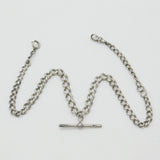 Victorian Sterling Silver Graduating Double Albert Watch Chain 1898 Birmingham