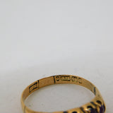 Victorian 9ct Rose Gold Five-Stone Amethyst Boat Ring Antique 1899 Birmingham