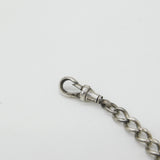 Victorian Sterling Silver Graduating Double Albert Watch Chain 1898 Birmingham