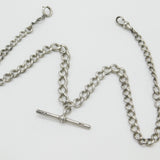Victorian Sterling Silver Graduating Double Albert Watch Chain 1898 Birmingham
