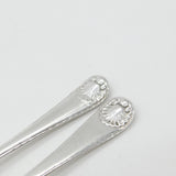 Pair of Georgian Sterling Silver Shell Pattern Feather Forks 1777 London Antique
