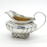 George IV Sterling Silver Paw Foot Fluted Cream Jug Antique 1824 London