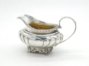 George IV Sterling Silver Paw Foot Fluted Cream Jug Antique 1824 London