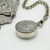 Victorian Sterling Silver Art Nouveau Chatelaine with Tools Antique c1860