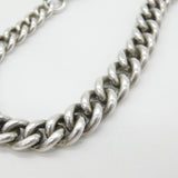Victorian Sterling Silver Graduating Albert Watch Chain with Fob 1897 Birmingham