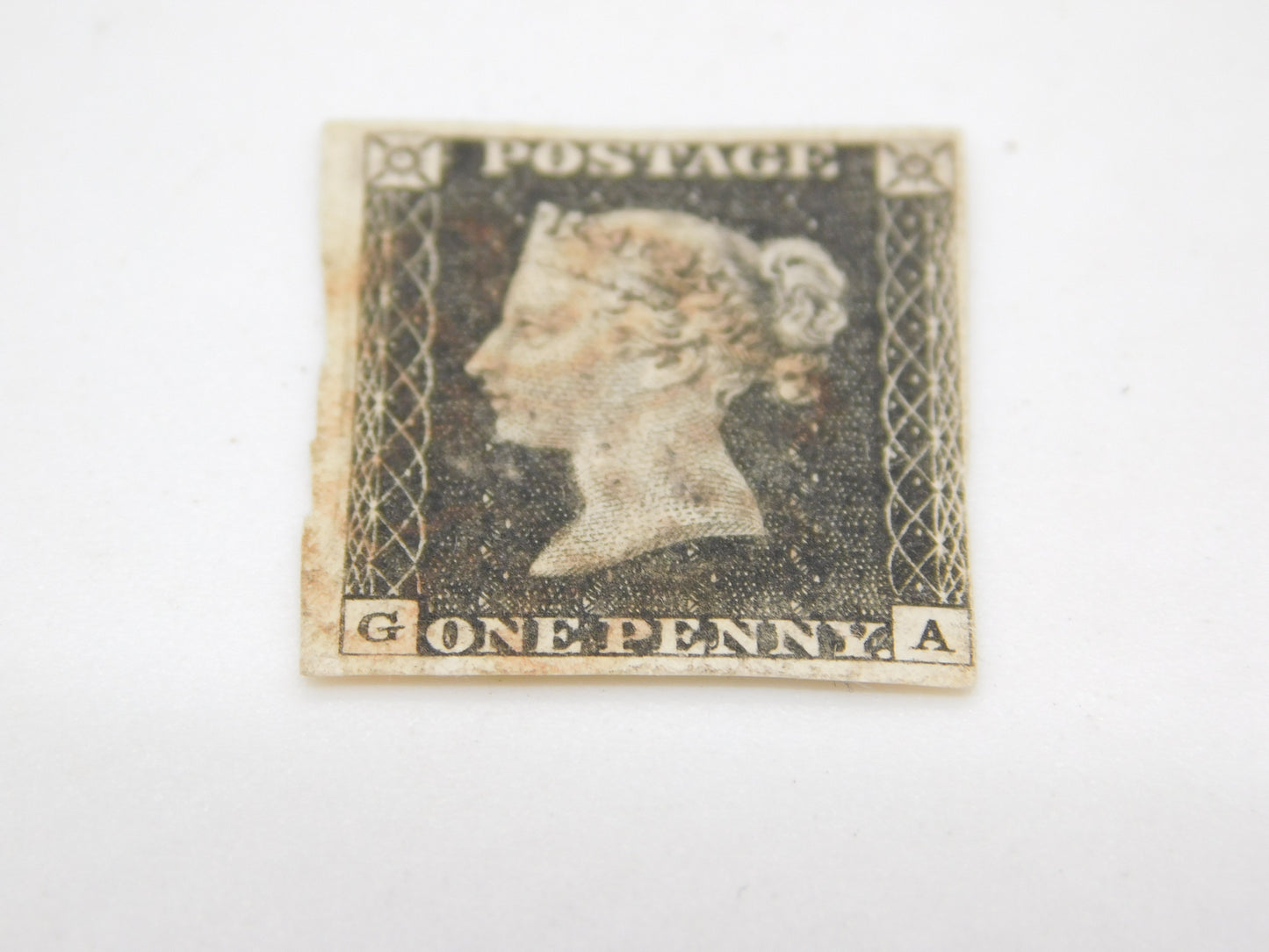 GB SG3 May 6-8 Penny Black Stamp Fine Fresh Margin GA Antique 1840 Victorian