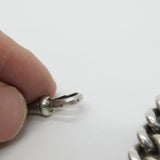 Victorian Sterling Silver Graduating Albert Watch Chain with Fob 1897 Birmingham
